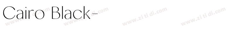Cairo Black字体转换